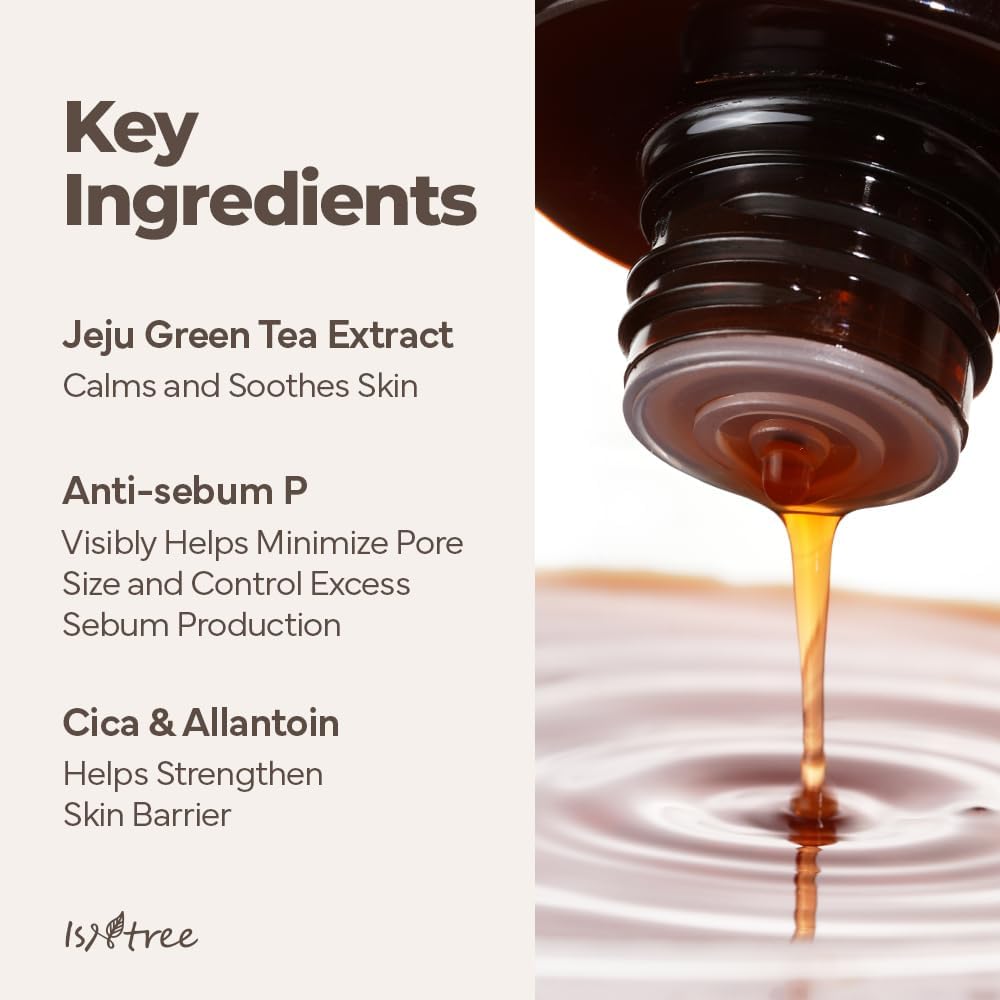 ISNTREE Green Tea Fresh Toner 200ml, 6.76 fl.oz | Korean Skincare | Toner for Oily Skin | Sebum Control | Hydrating and Refreshing