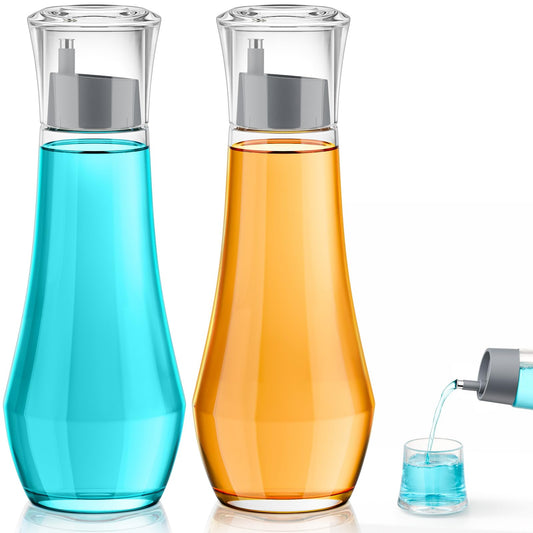 VITVITI Glass Mouthwash Decanter for Bathroom (2 ea)