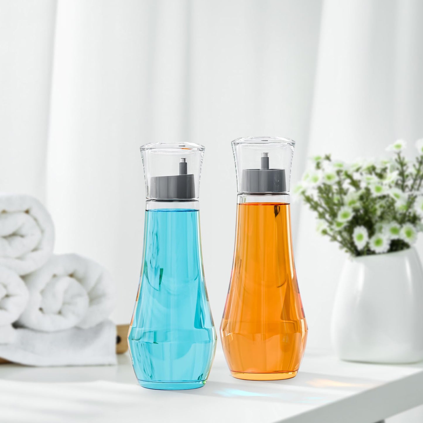 VITVITI Glass Mouthwash Decanter for Bathroom (2 ea)
