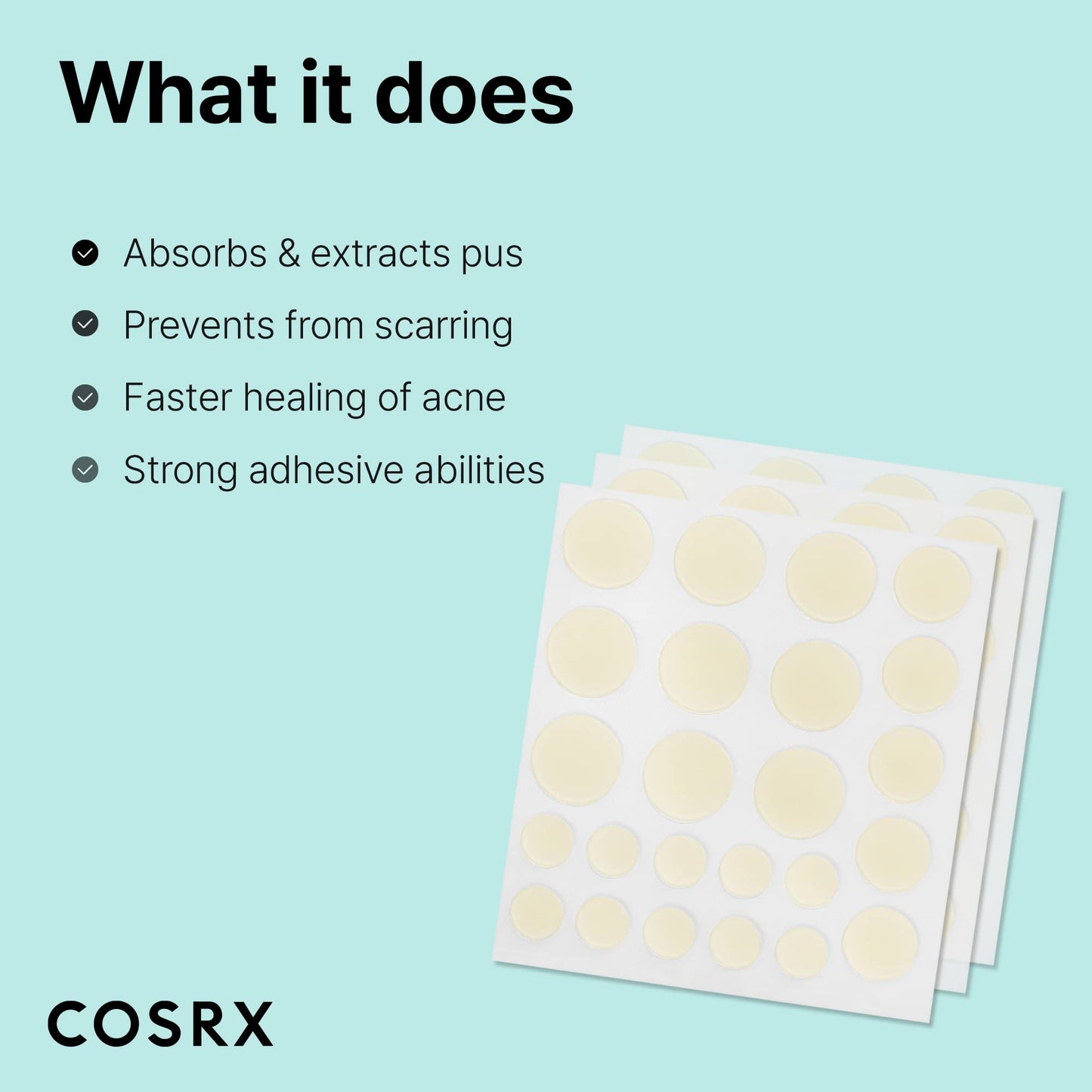 COSRX Acne Pimple Patch Absorbing Hydrocolloid Original (3 Sizes)