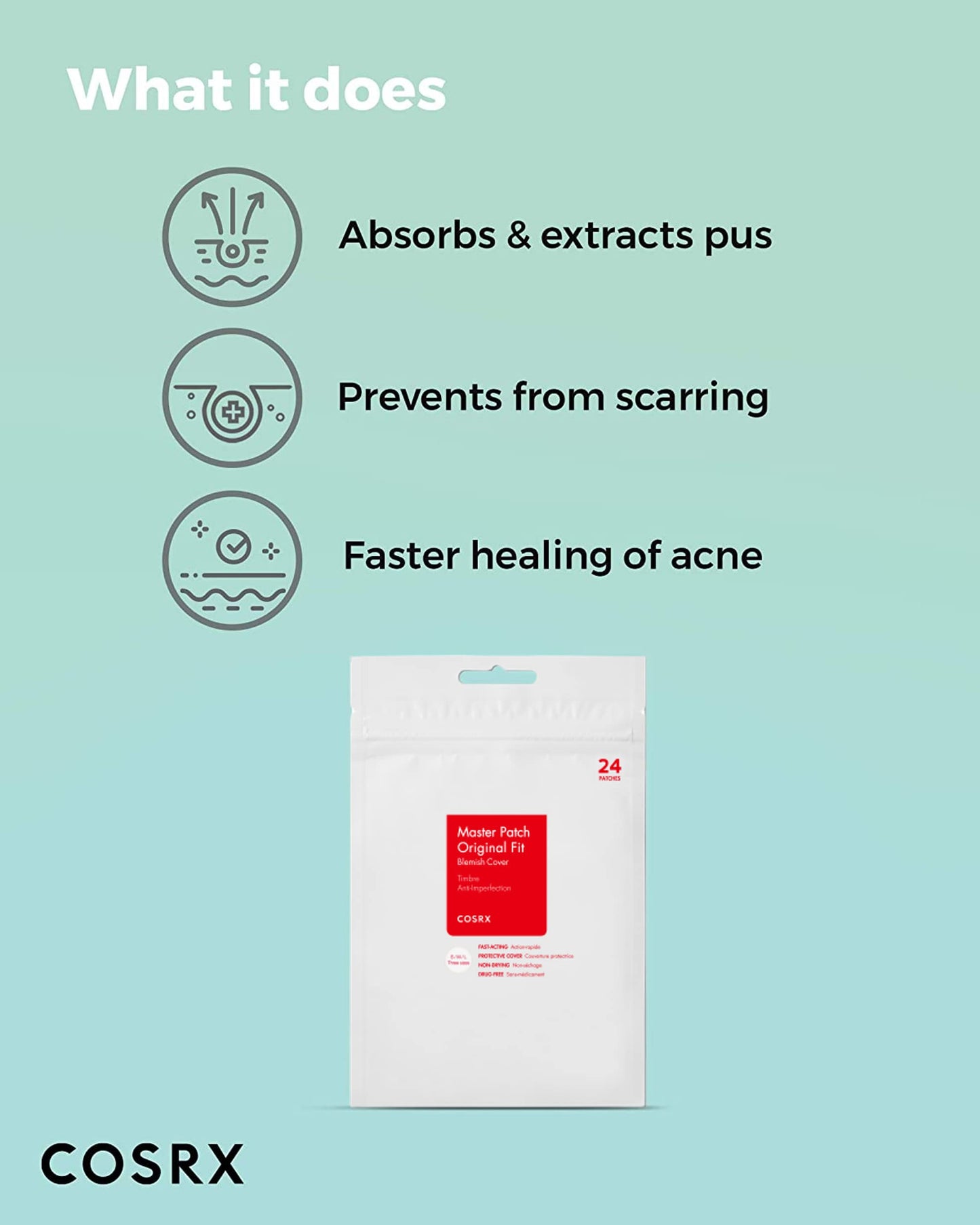 COSRX Acne Pimple Patch Absorbing Hydrocolloid Original (3 Sizes)