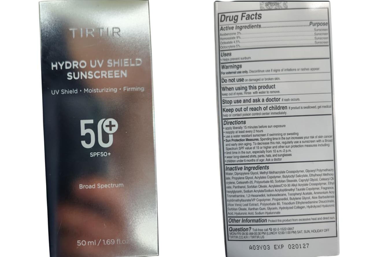 TIRTIR Hydro UV Shield Sunscreen | SPF 50+ UVA/UVB