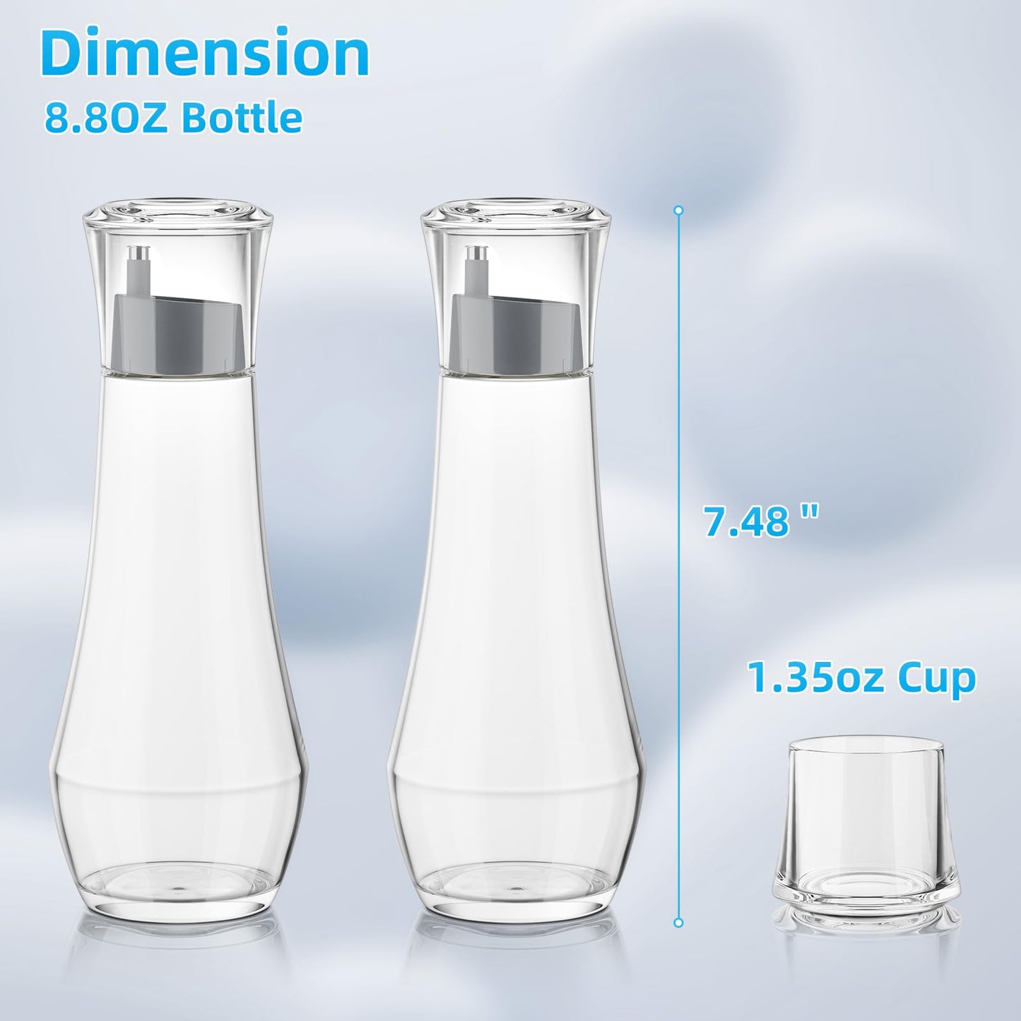 VITVITI Glass Mouthwash Decanter for Bathroom (2 ea)