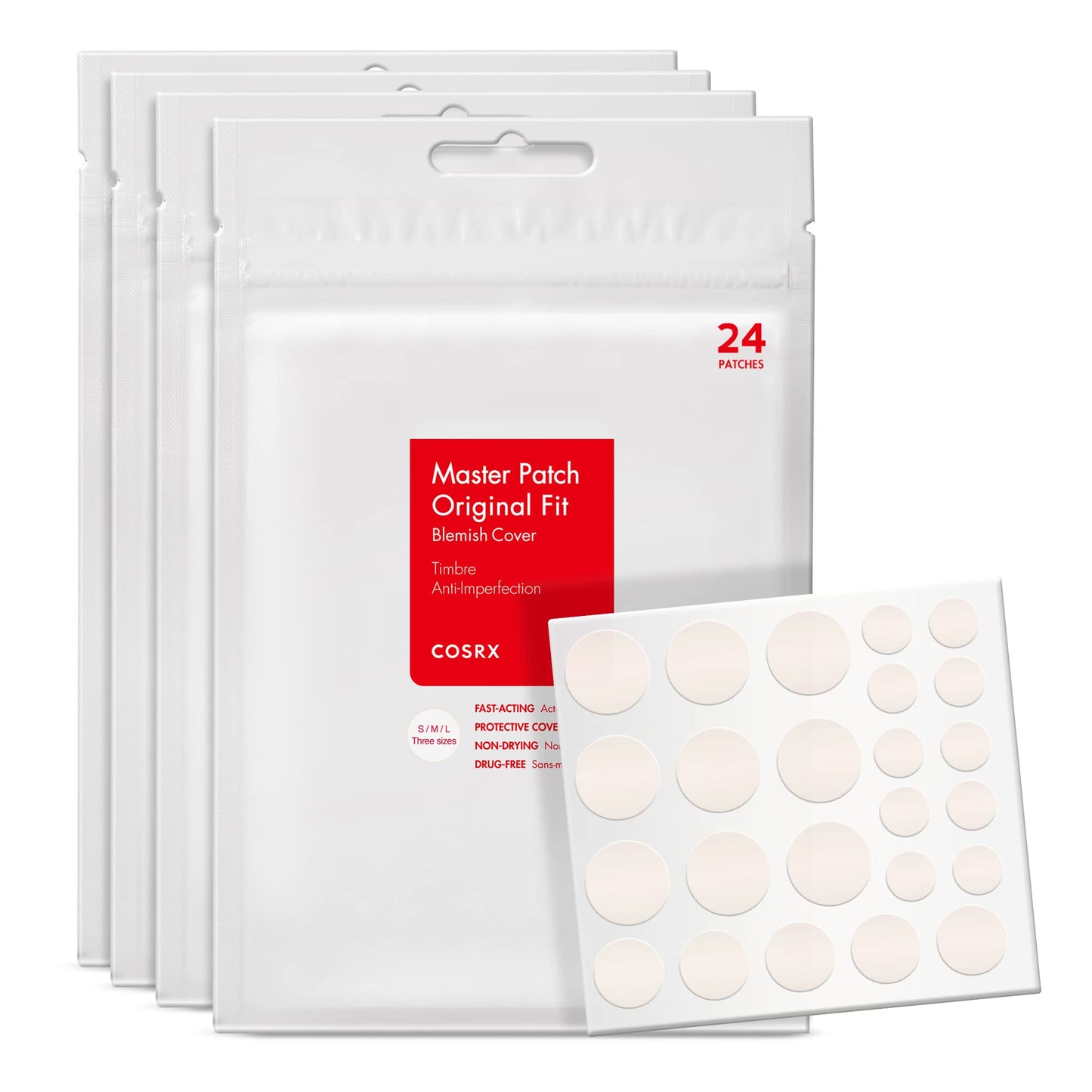 COSRX Acne Pimple Patch Absorbing Hydrocolloid Original (3 Sizes)