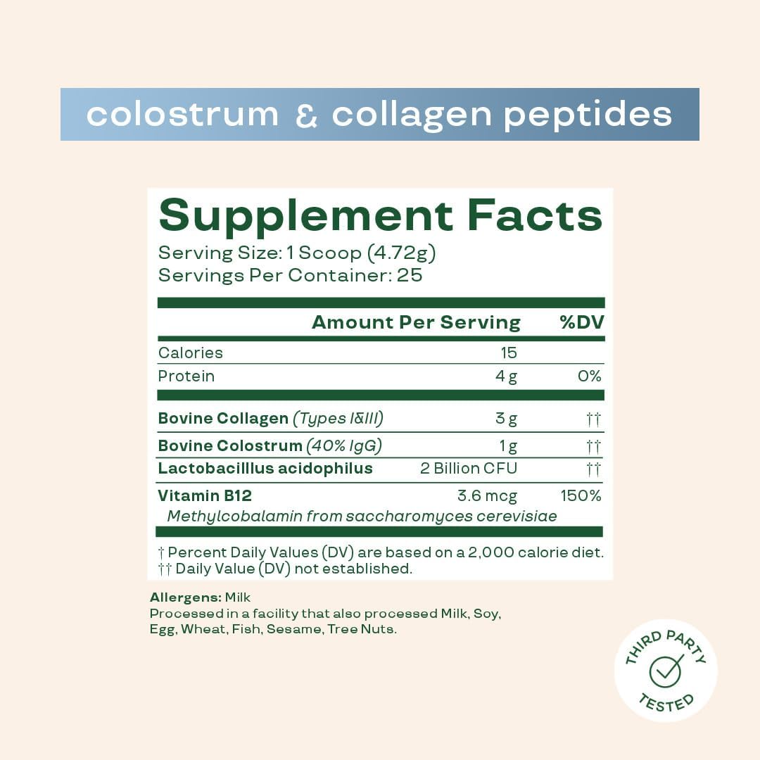 Bloom Nutrition Superfood Greens Powder, Mango + Bovine Colostrum Powder