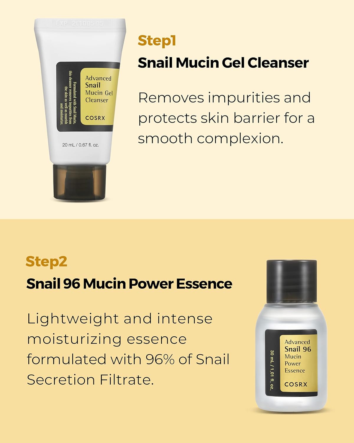 COSRX All About Snail Mucin Set, Mini Travel Essentials