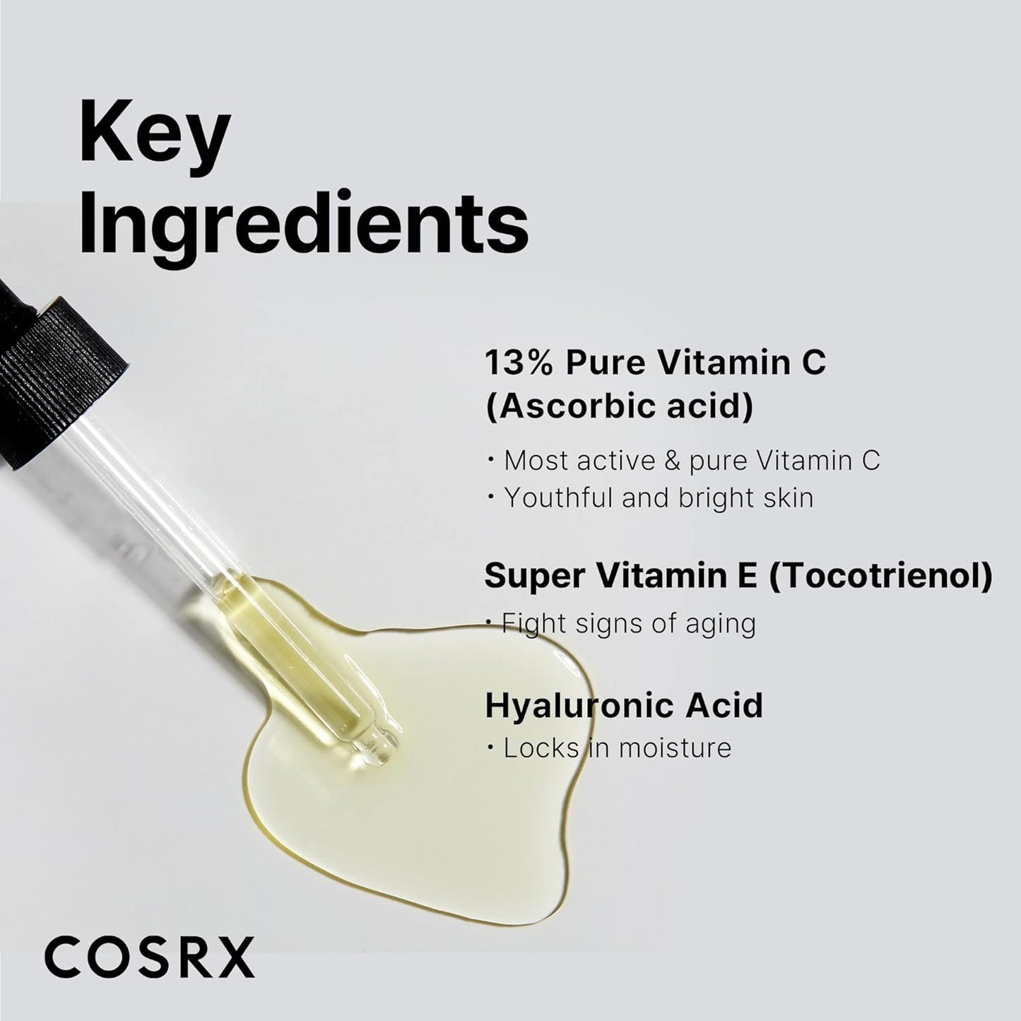 COSRX Pure Vitamin C 13% Serum with Vitamin E & Hyaluronic Acid