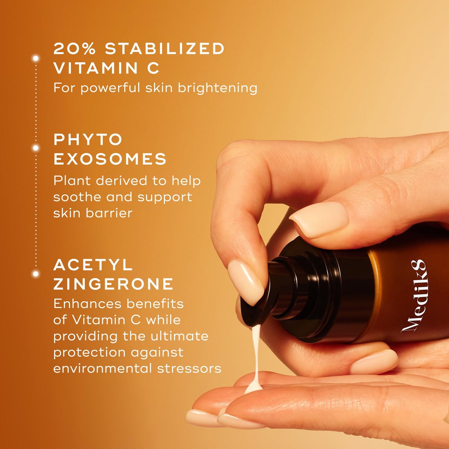 Medik8 C-Tetra - Brightening, Balancing, Plumping Daily Vitamin C Face Serum - Firms and Smooths Fine Lines and Wrinkles - With Squalane - 1.0 oz