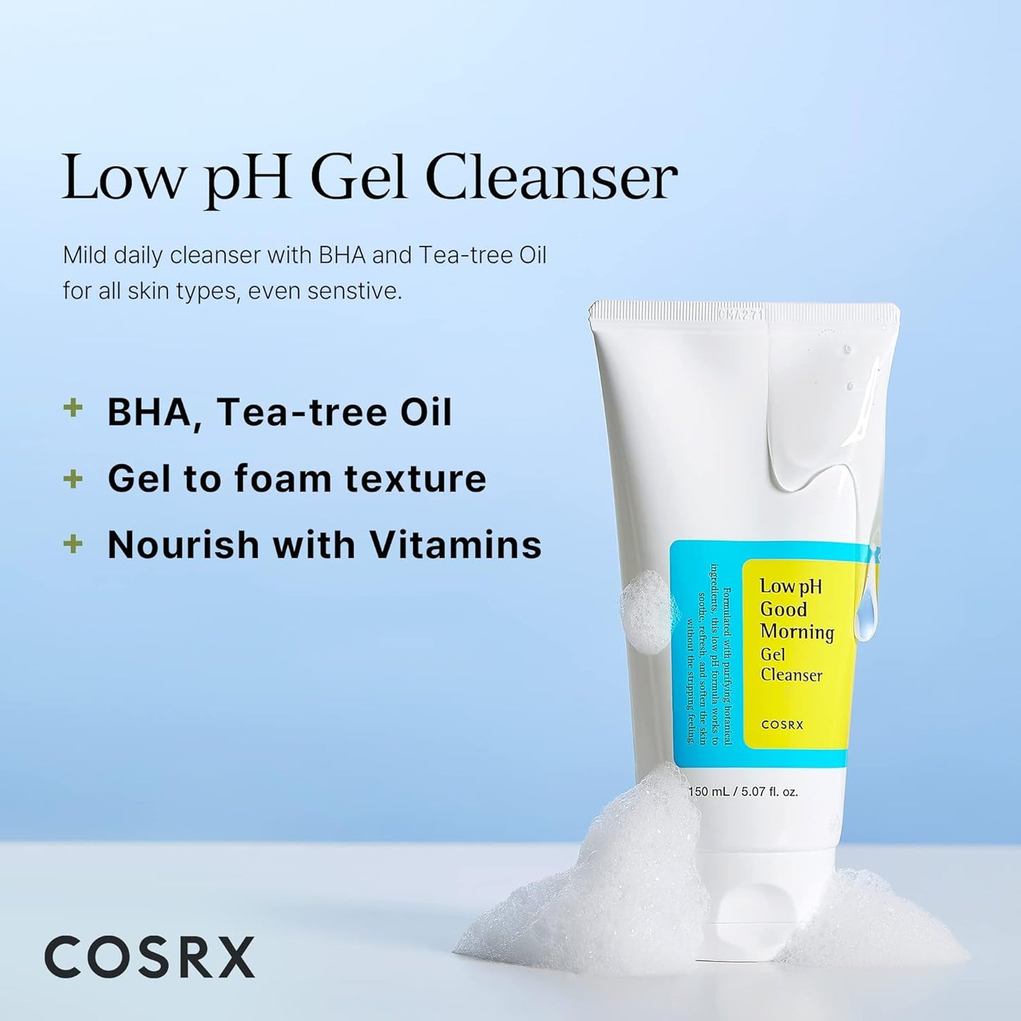 COSRX Low pH Good Morning Gel Face Cleanser
