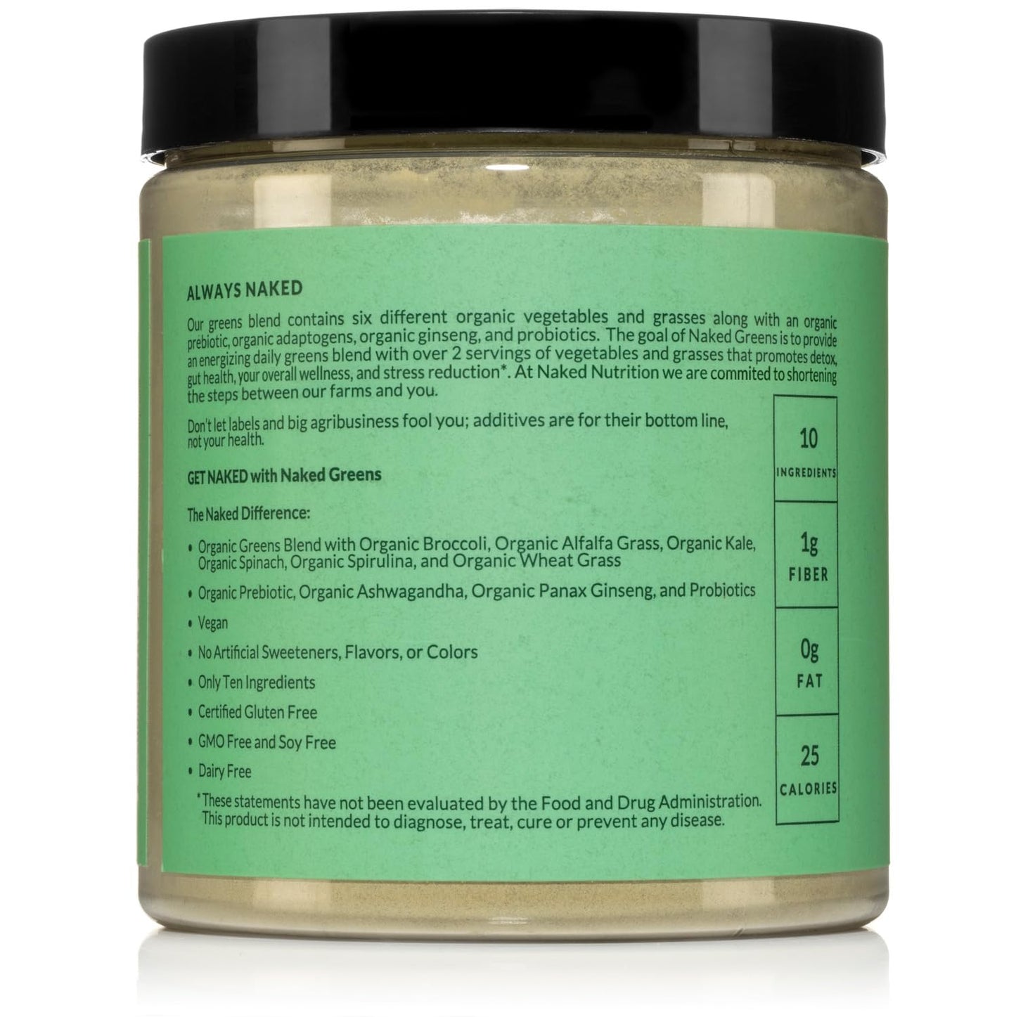 NAKED Super Greens Powder Organic Greens Supplement