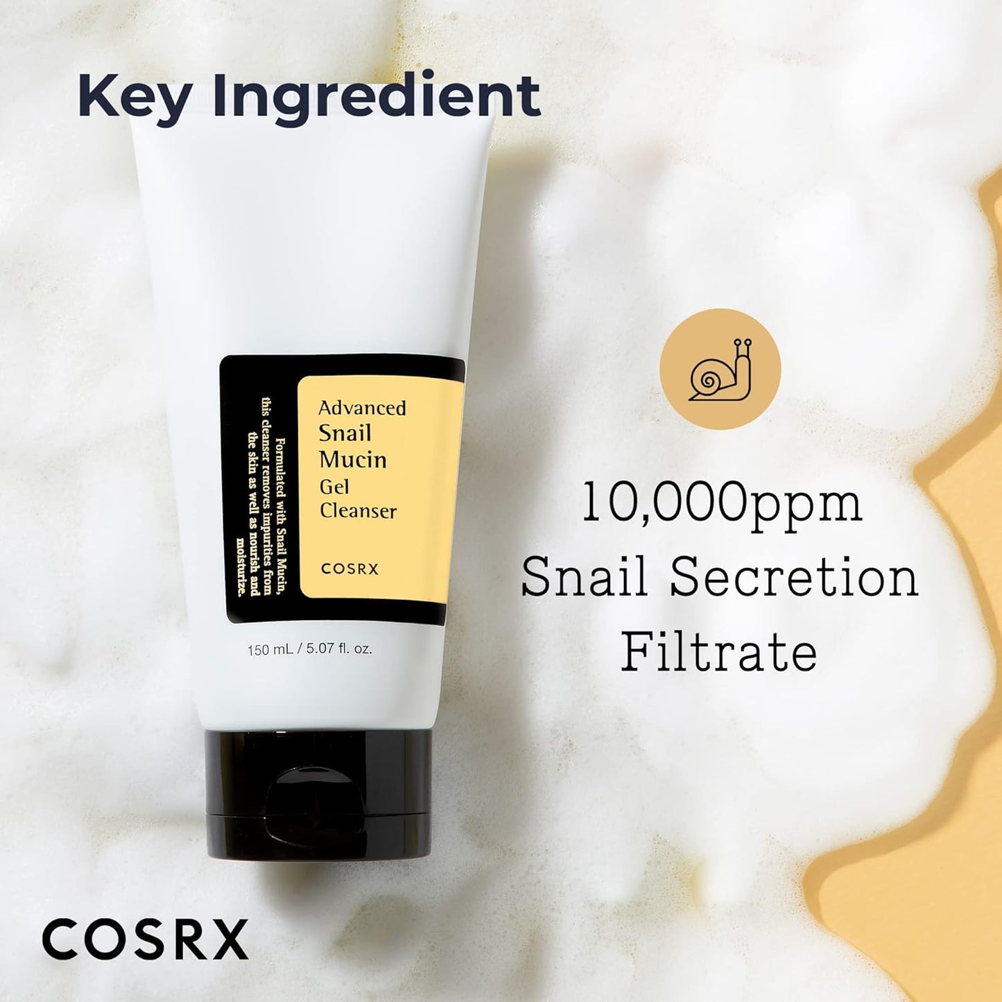 COSRX Advanced Snail Mucin Gel Cleanser, Rich Daily Deep Cleansing Gel