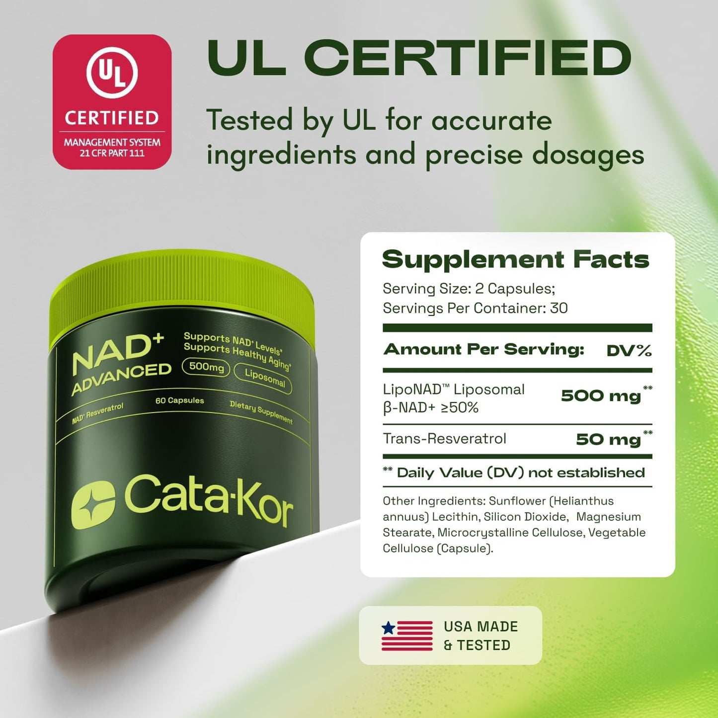Cata-Kor NAD+ Advanced  - 60 Capsules