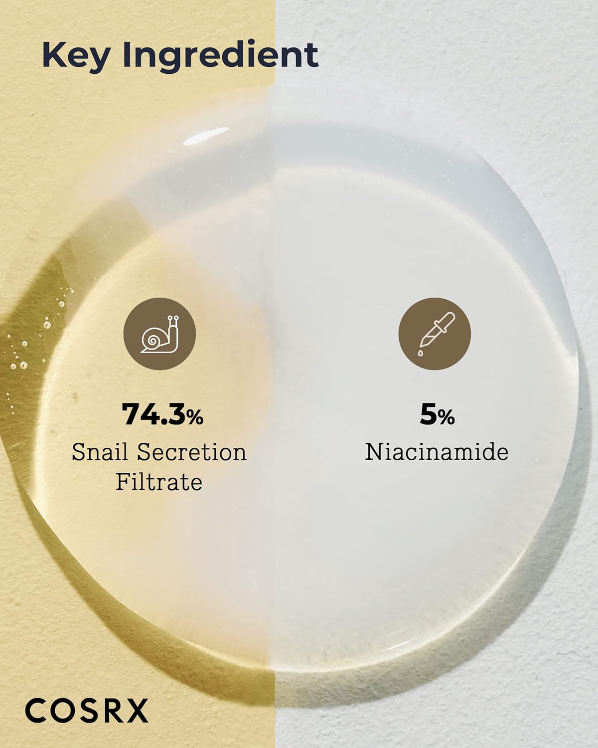 COSRX Niacinamide 5% + Snail Mucin 74% Dual Essence