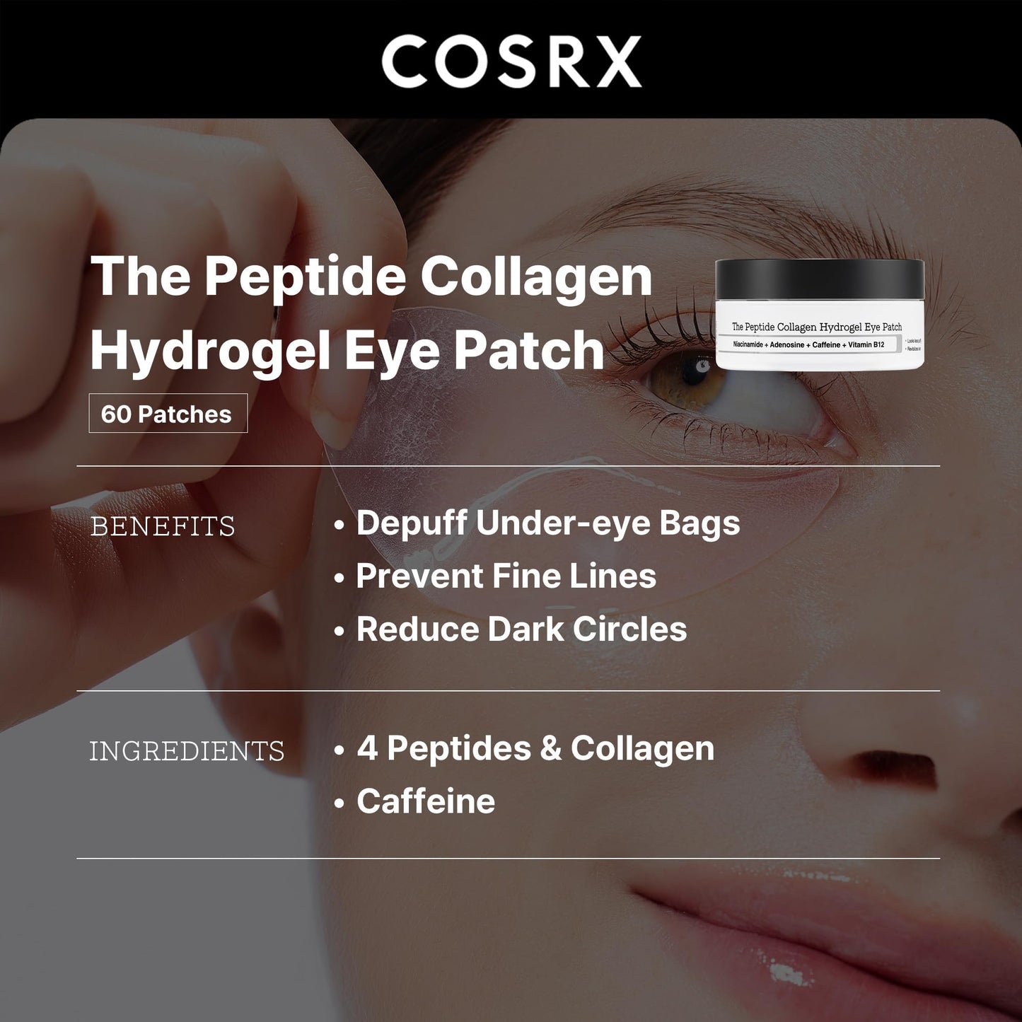 COSRX Under Eye Mask, Peptide Collagen Hydrogel Eye Patch