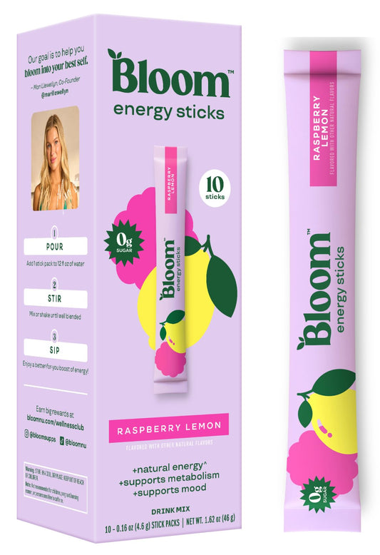 Bloom Nutrition Energy Drink Powder Packets, Sugar Free Energy Drink Mix  (10 Pouches)