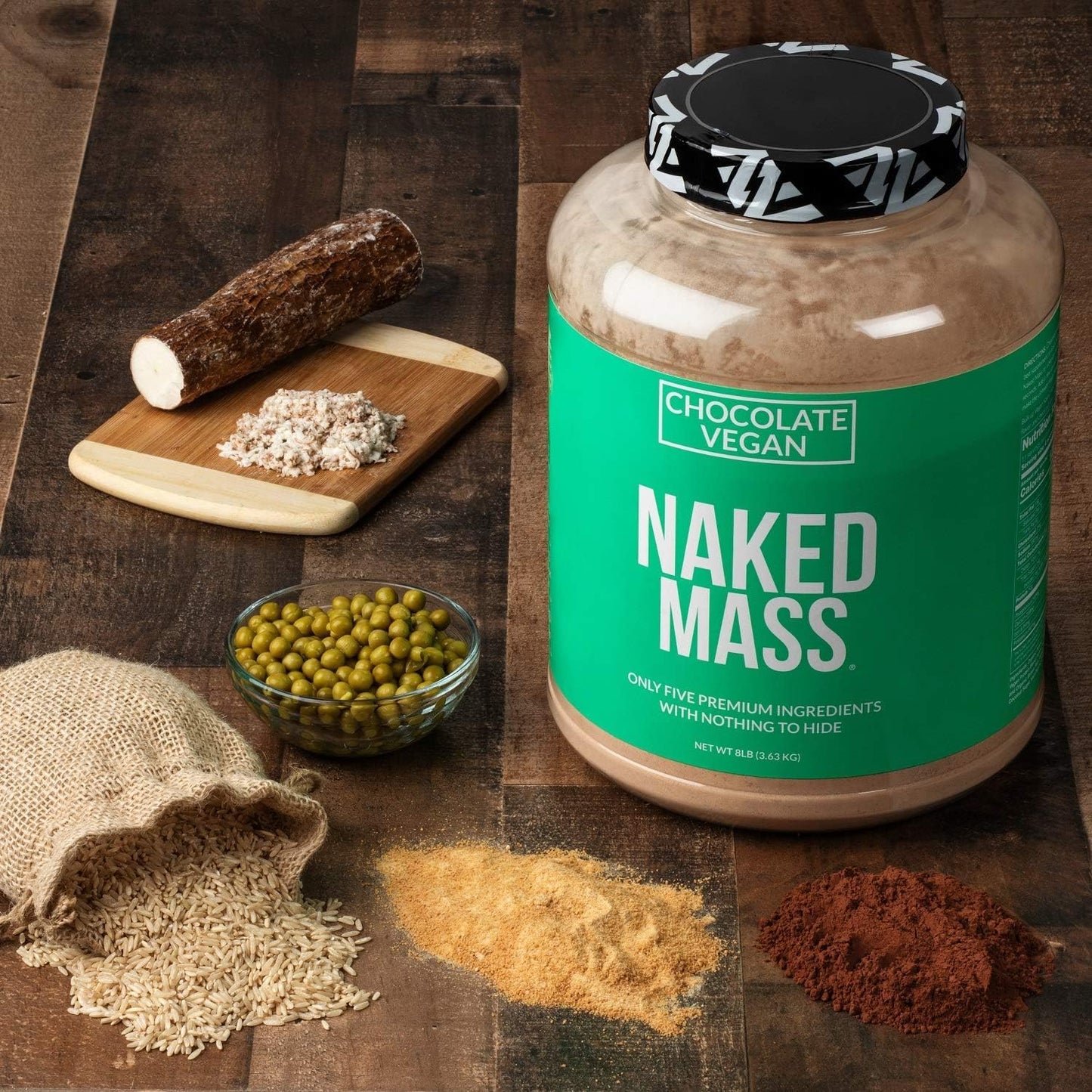 NAKED Vegan Mass - Natural Vegan Weight Gainer Protein Powder