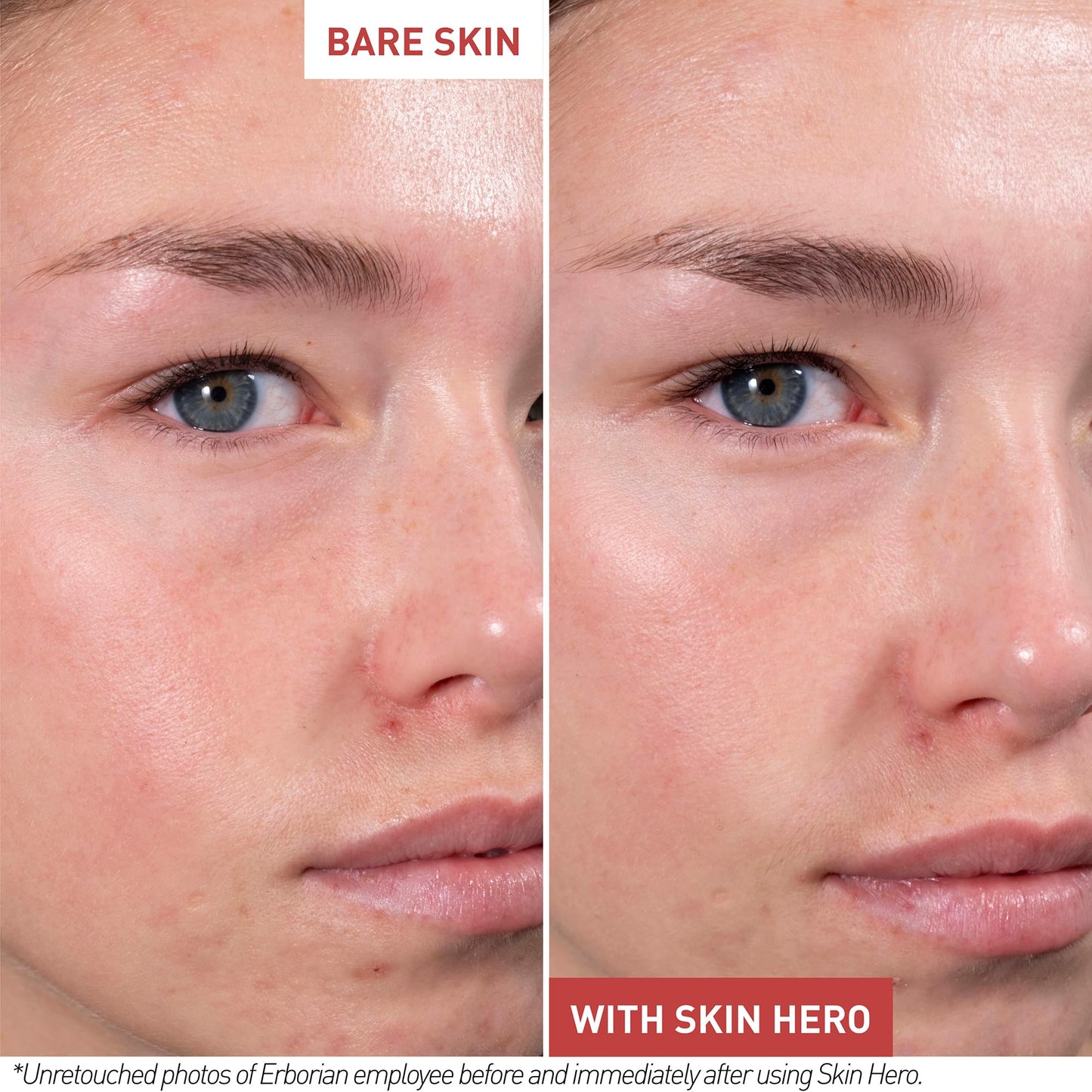 Erborian Skin Hero with White Ginseng, Facial Concealer and Makeup Primer - Non-Tinted Bare Skin Perfecting Face Moisturizer Smooths, Blurs & Illuminates Skin - Silicone Free Korean Skincare