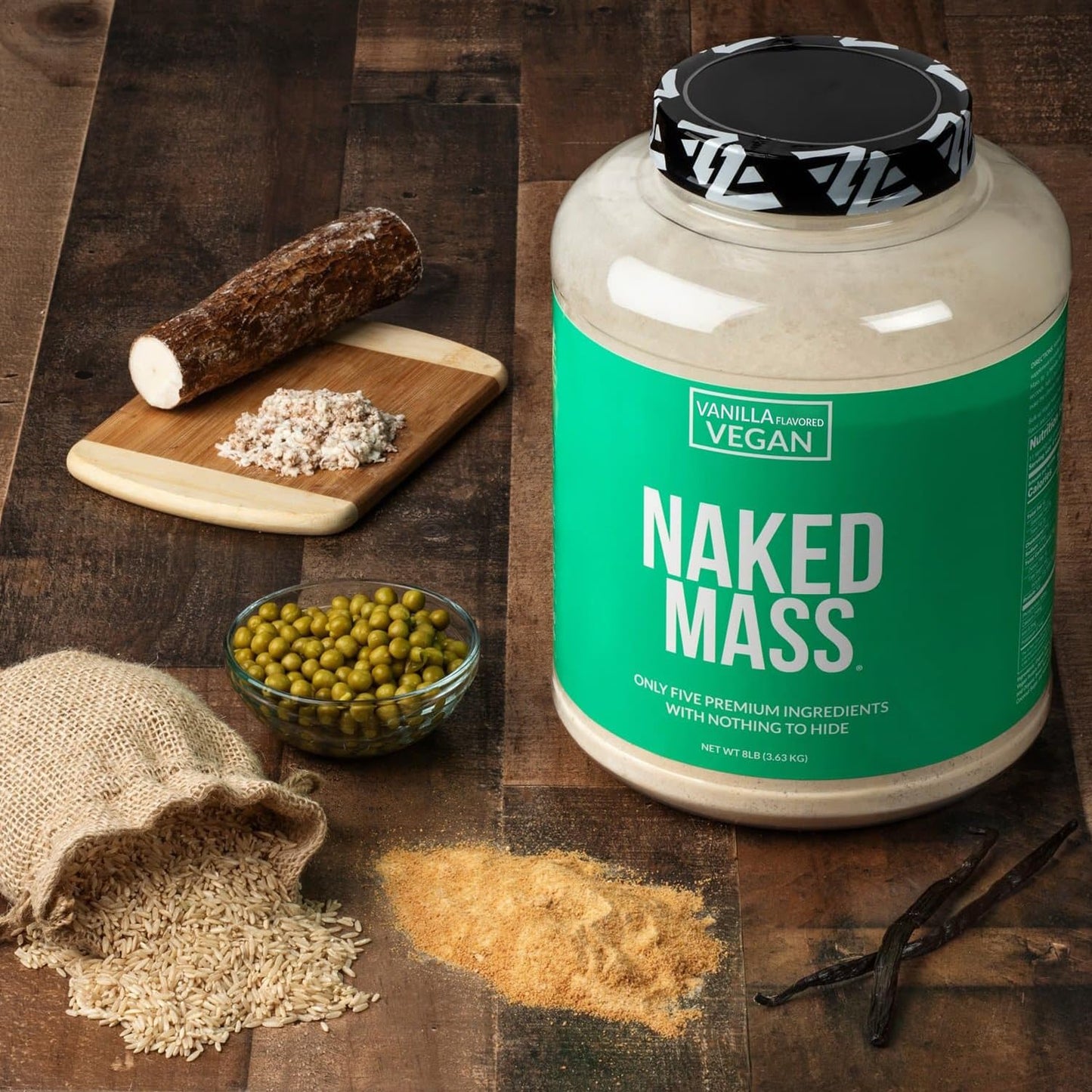 NAKED Vegan Mass - Natural Vegan Weight Gainer Protein Powder